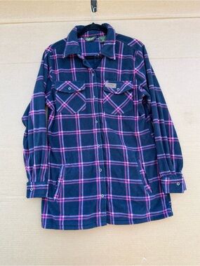 Stillwater Supply Co. Fleece Button Shirt Purple Pink Plaid Medium Cozy Soft